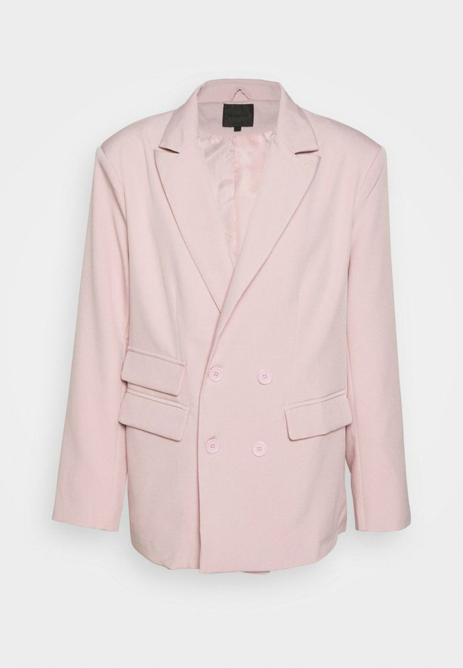 Clothing * | Mennace Sundaze Double Breasted Suit Jacket Blazer Jacket Pink