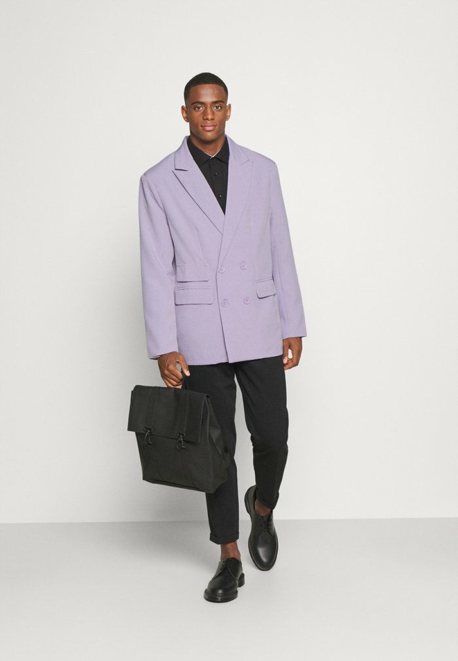 Clothing * | Mennace Sundaze Double Breasted Suit Jacket Blazer Jacket Lilac