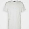 Clothing * | Mennace Essential Regular Unisex Print T-Shirt Light Grey