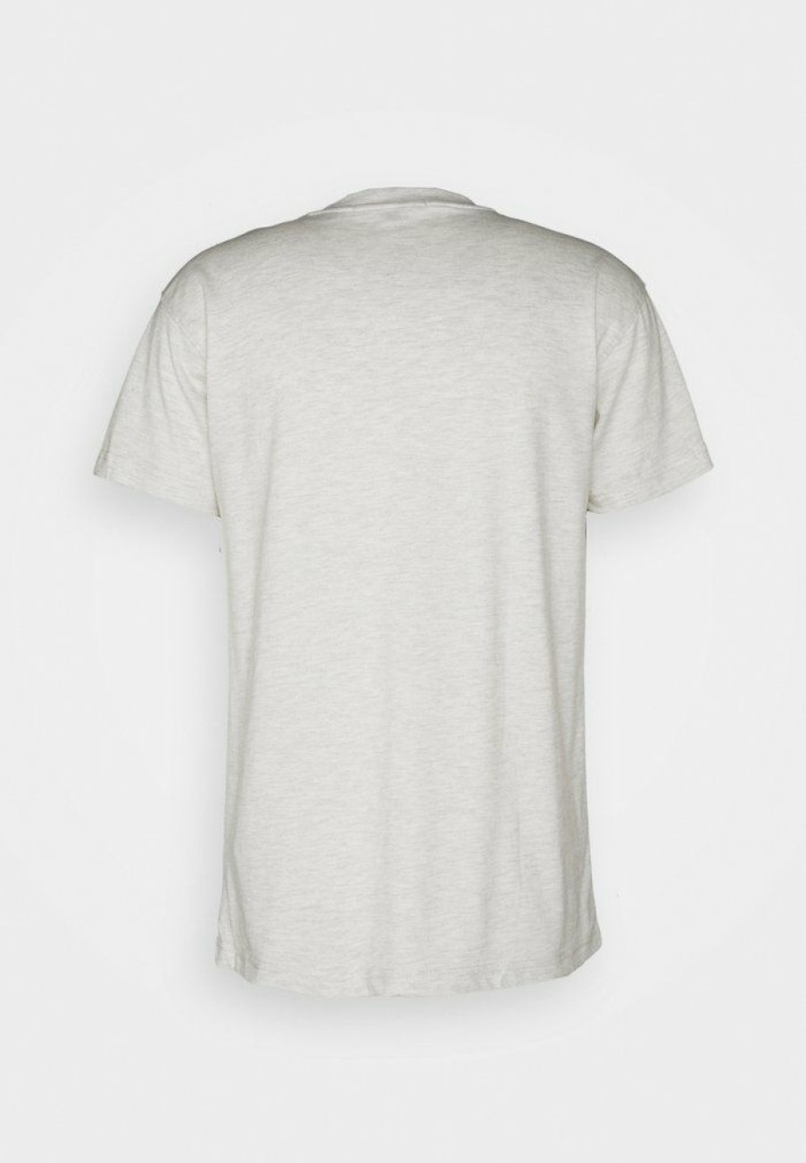 Clothing * | Mennace Essential Regular Unisex Print T-Shirt Light Grey