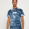 Clothing * | Mennace Breeze Tie Dye Regular Unisex Print T-Shirt Navy