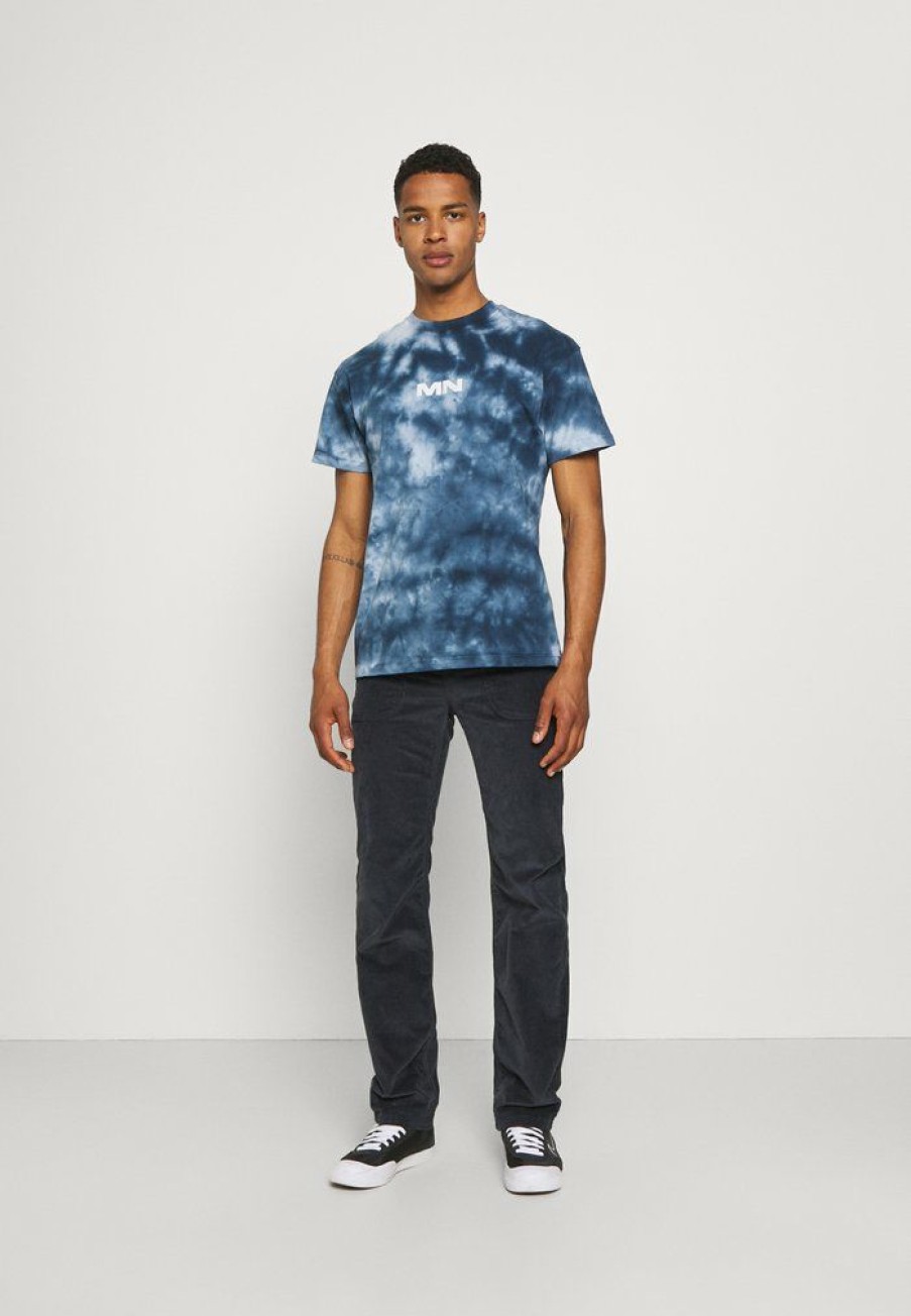 Clothing * | Mennace Breeze Tie Dye Regular Unisex Print T-Shirt Navy