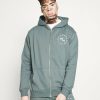 Clothing * | Mennace Essential Regular Zip Up Hoodie Unisex Zip-Up Sweatshirt Teal