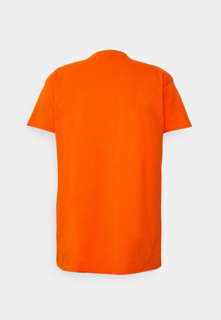 Clothing * | Mennace Badge Regular Unisex Print T-Shirt Orange