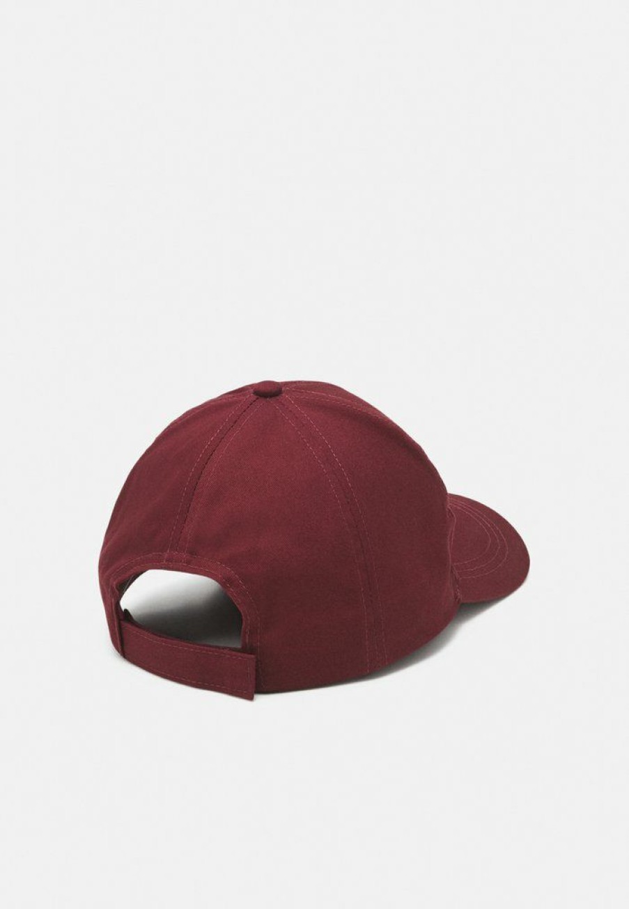 Accessoires * | Mennace Signature Baseball Unisex Cap Burgundy