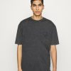 Clothing * | Mennace Reclaim Oversized Pocket Tee Unisex Basic T-Shirt Washed Black